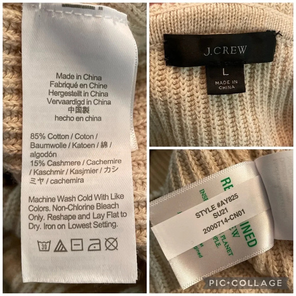 J. Crew Summer 2021 Ribbed Cotton-Cashmere Hoodie - Picture 4 of 8